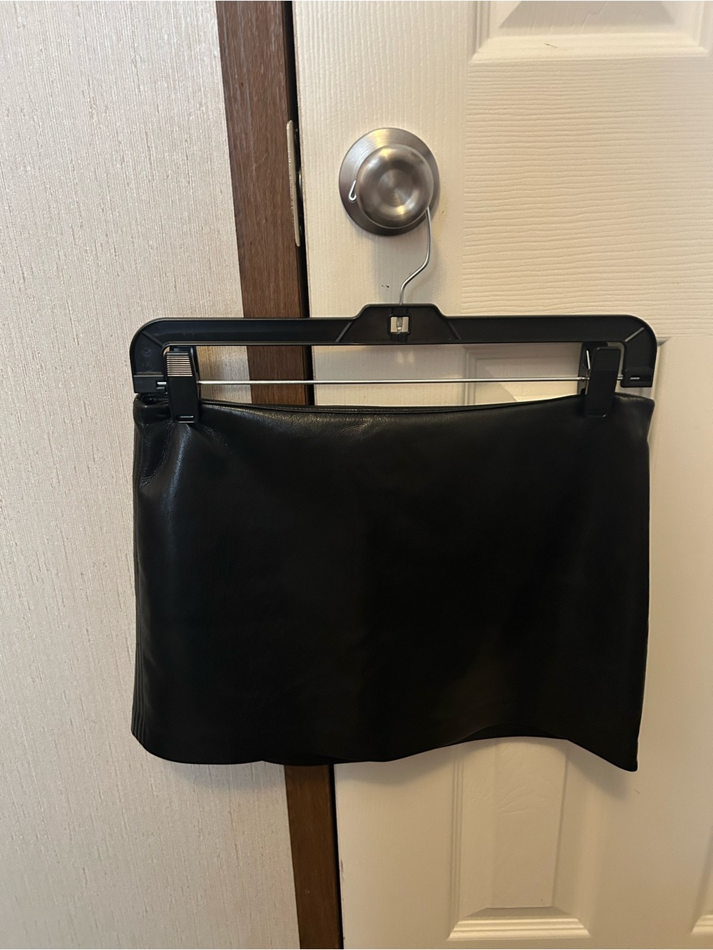 Aritzia Black Faux Leather Mini Skirt